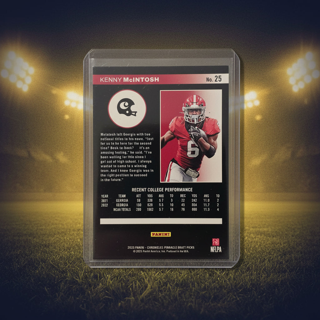 Kenny McIntosh Pinnacle Rookie Card No. 25