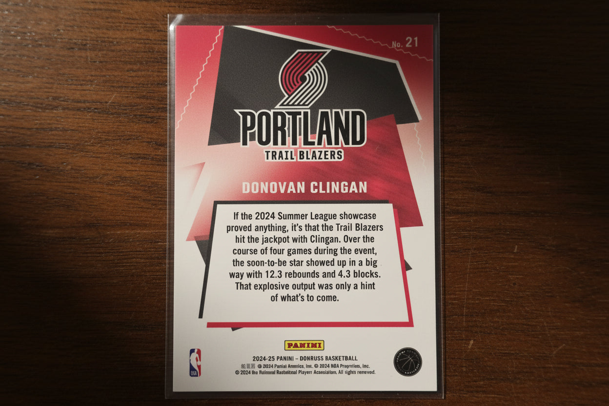 Donovan Clingan Great Expectations Rookie Card Donruss No. 21