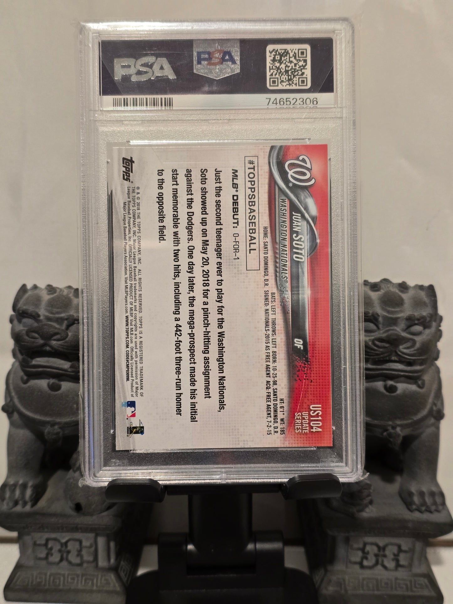 Juan Soto Rookie Debut PSA 9