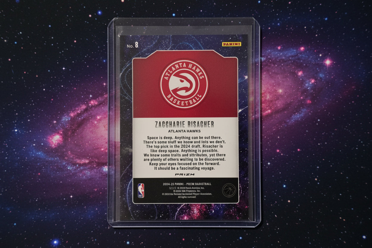 Zaccharie Risacher Deep Space Holo Rookie Card No. 8