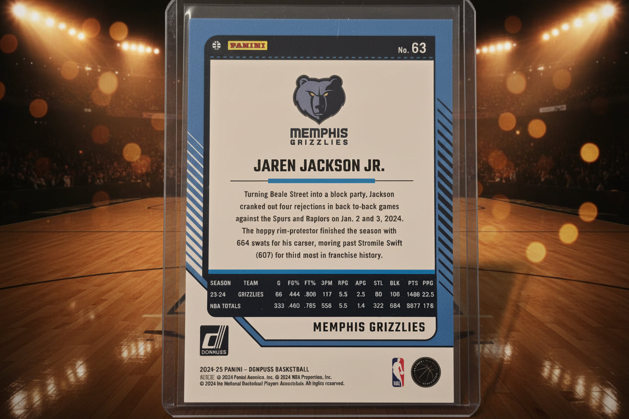 Donruss Green Holo Jaren Jackson Jr No. 63