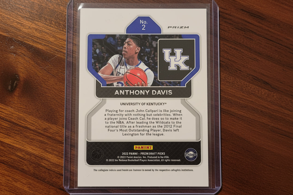 Anthony Davis Green Holo Panini Prizm No. 2