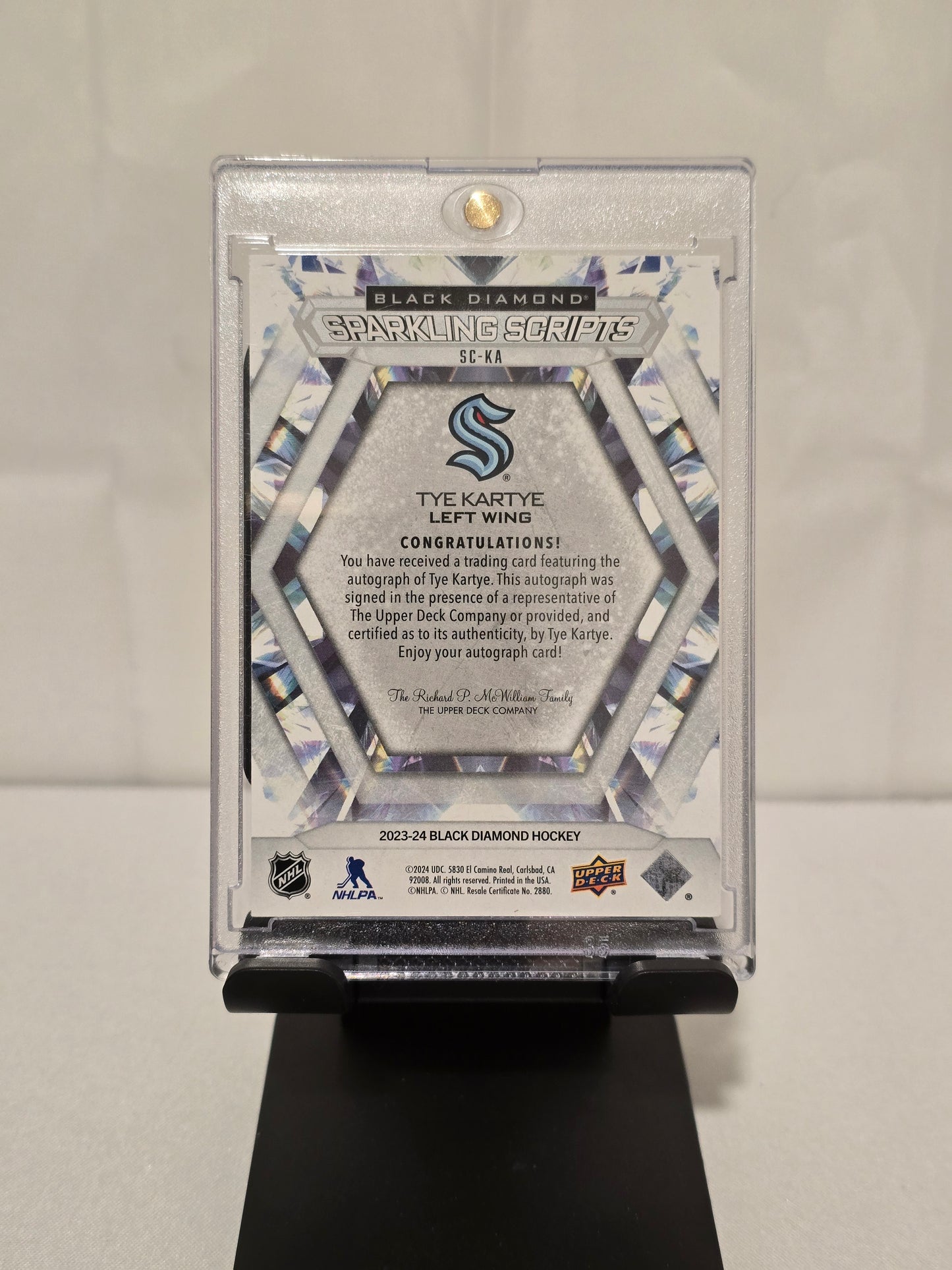 Tye Kartye Rookie Card Auto