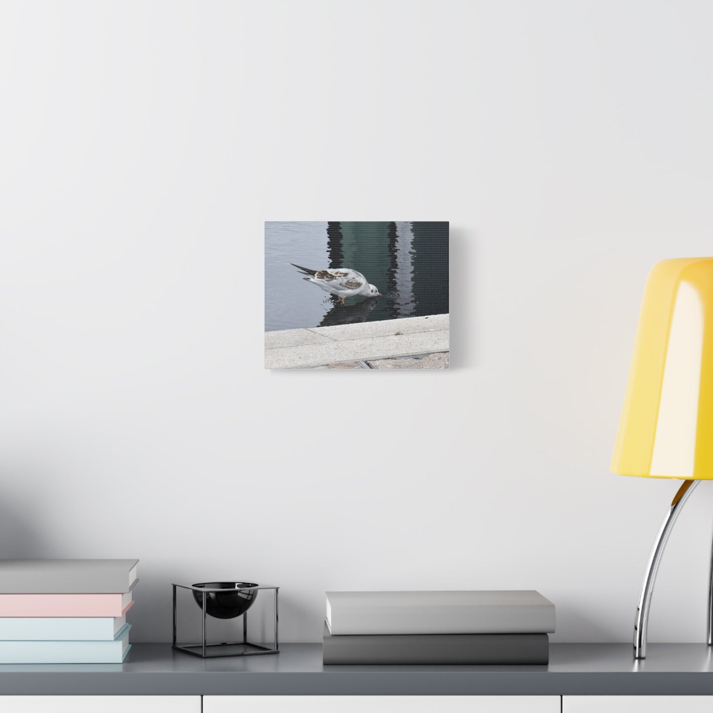 Seagull Reflection Matte Canvas Wall Art