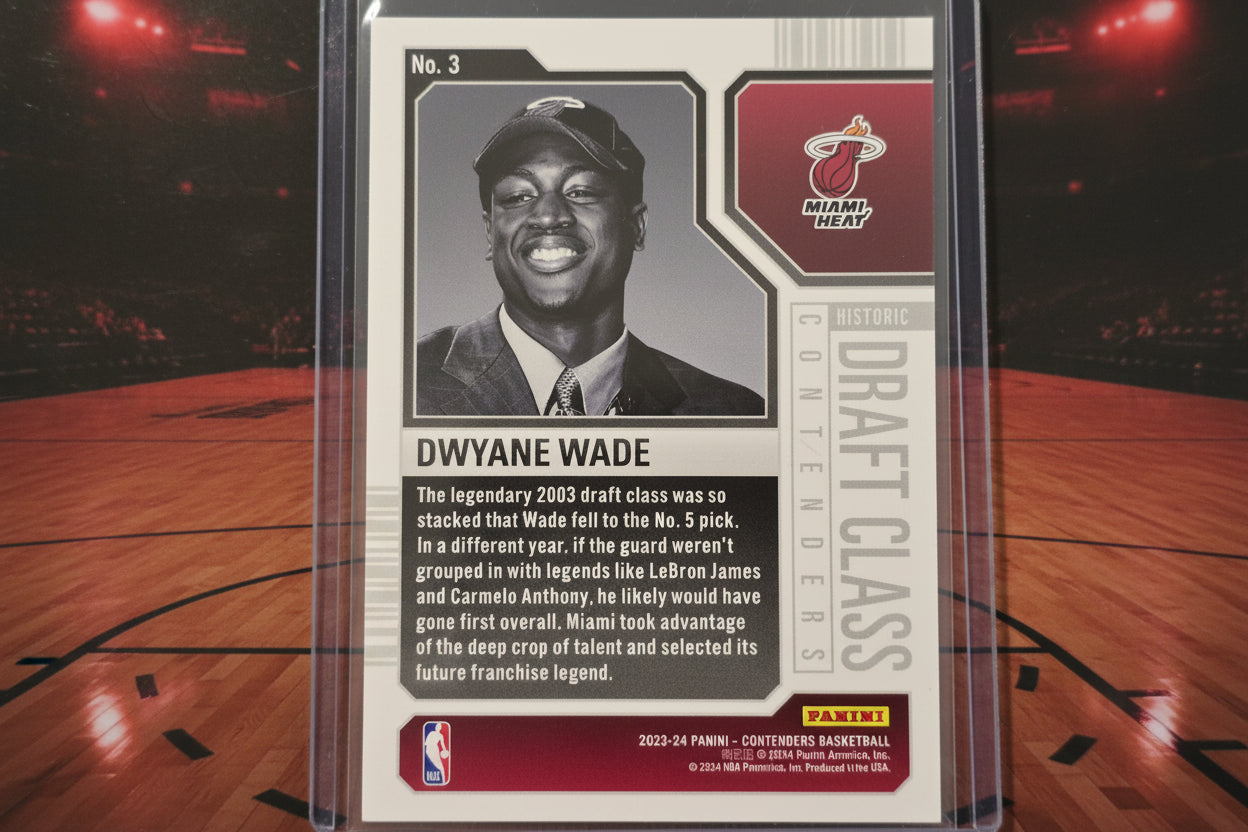 Dwayne Wade Panini Contenders Historic Draft Class No. 3