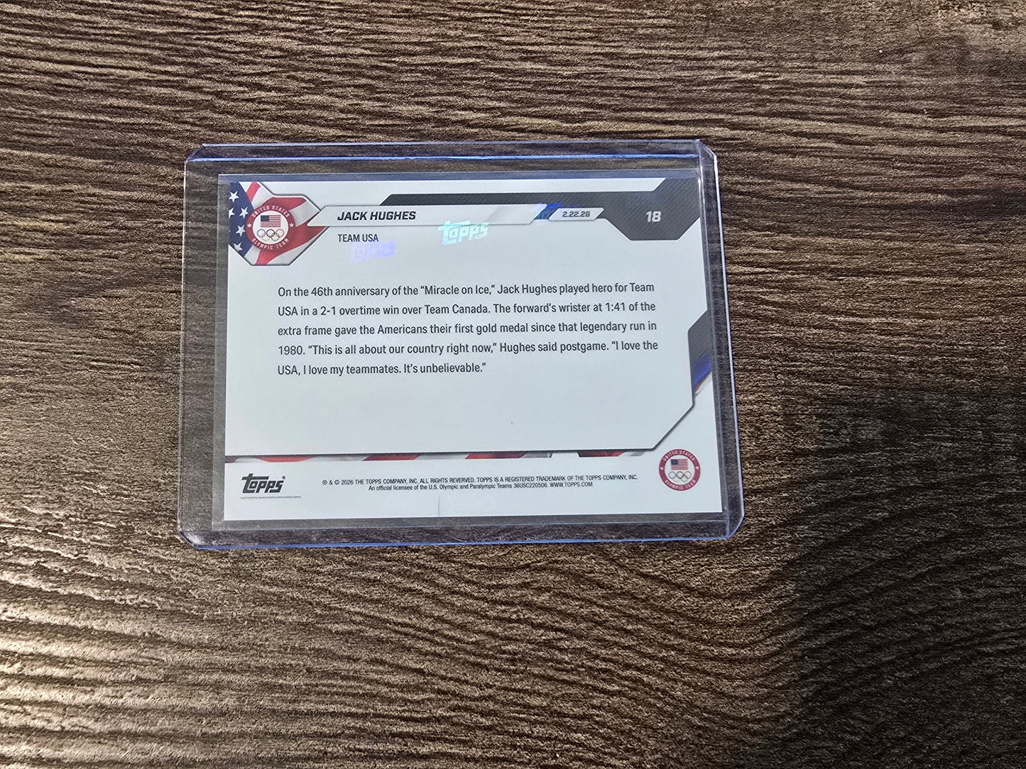 Jack Hughes Golden Goal Topps Now