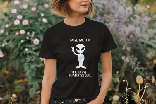 Take Me To The Draft Board Studio Alien Crop Top