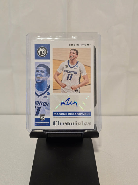 Marcus Zegarowski Creighton Chronicles Rookie Auto
