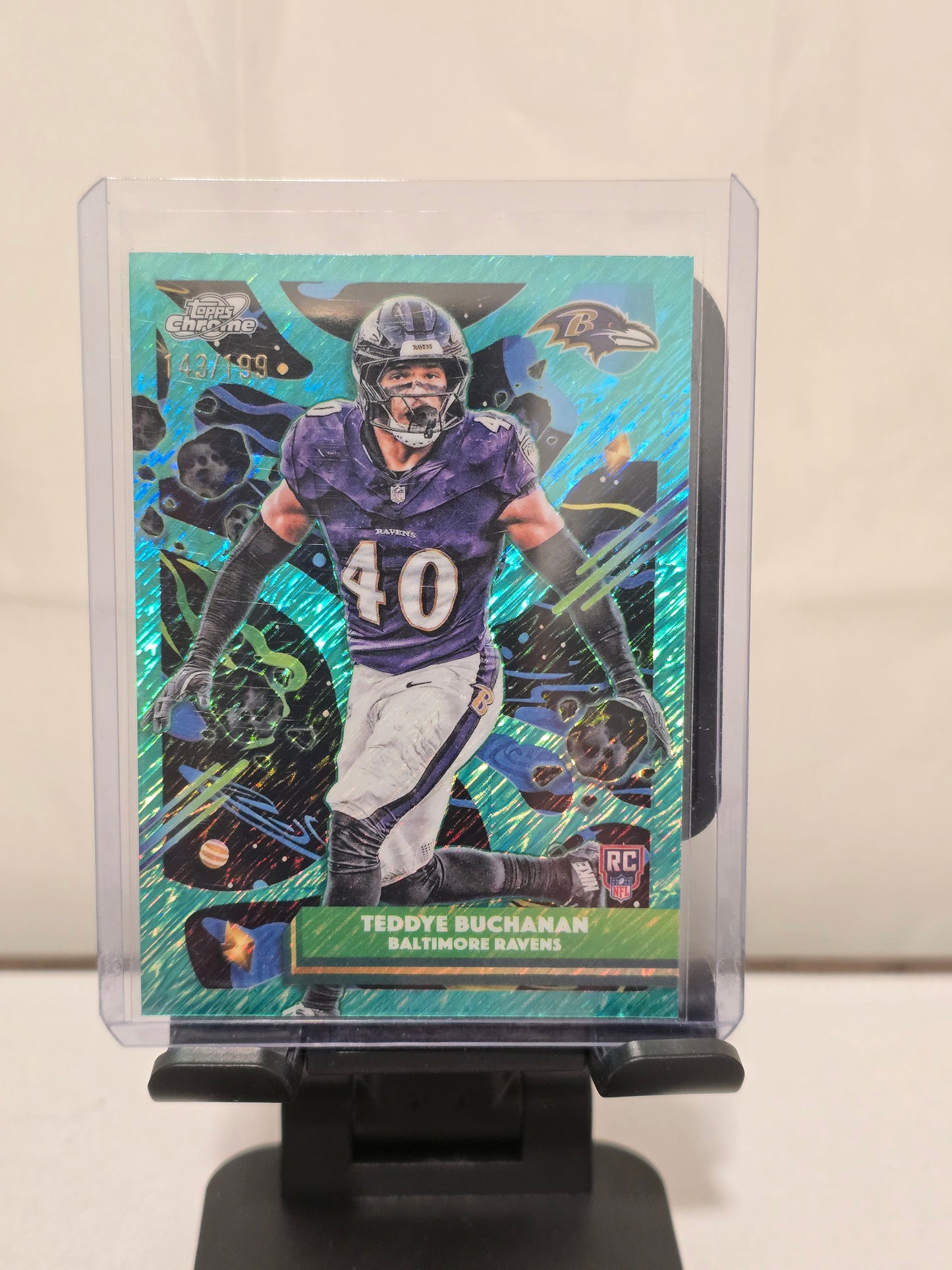 Teddye Buchanan Rookie Card Numbered 143/199 Aqua Equinox