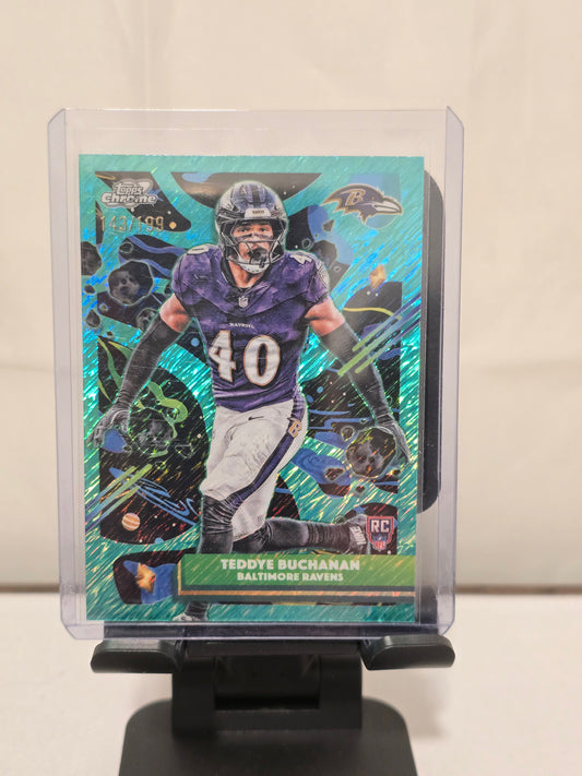 Teddye Buchanan Rookie Card Numbered 143/199 Aqua Equinox
