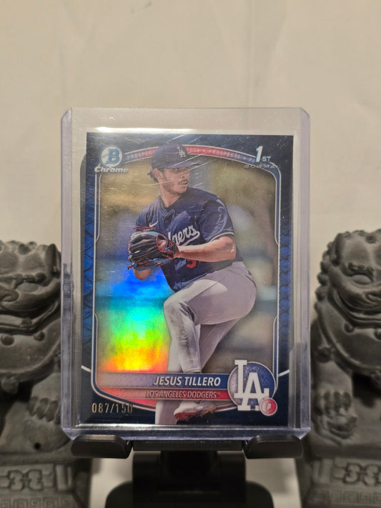 Jesus Tillero 1st Bowman Blue Reptilian Refractor Numbered 087/150