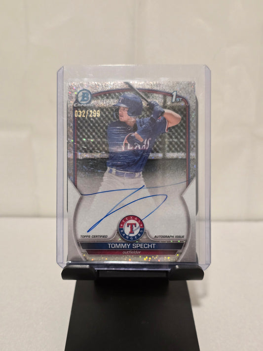 Tommy Specht 1st Bowman Auto numbered 032/299