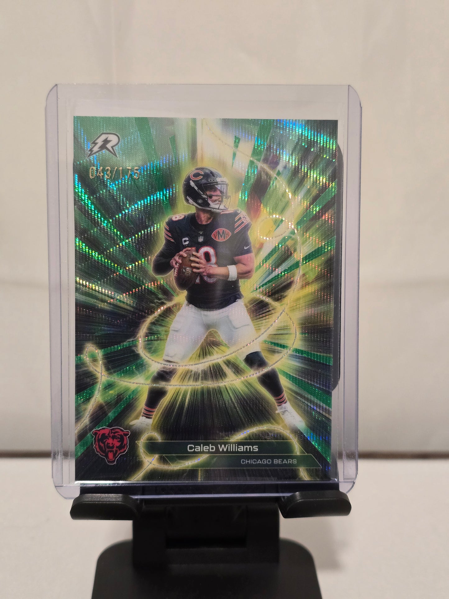 Caleb Williams Numbered 043/175 Green Reactive Refractor