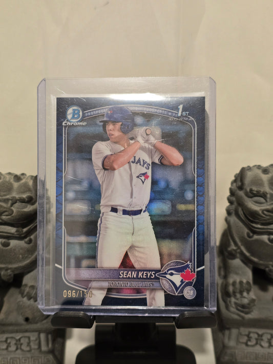 Sean Keys 1st Bowman Blue Chrome Refractor Numbered 096/150