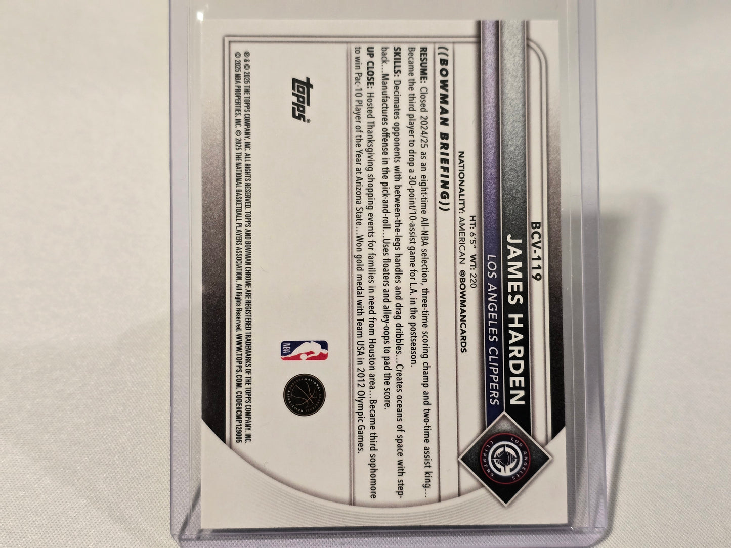 James Harden Bowman Chrome