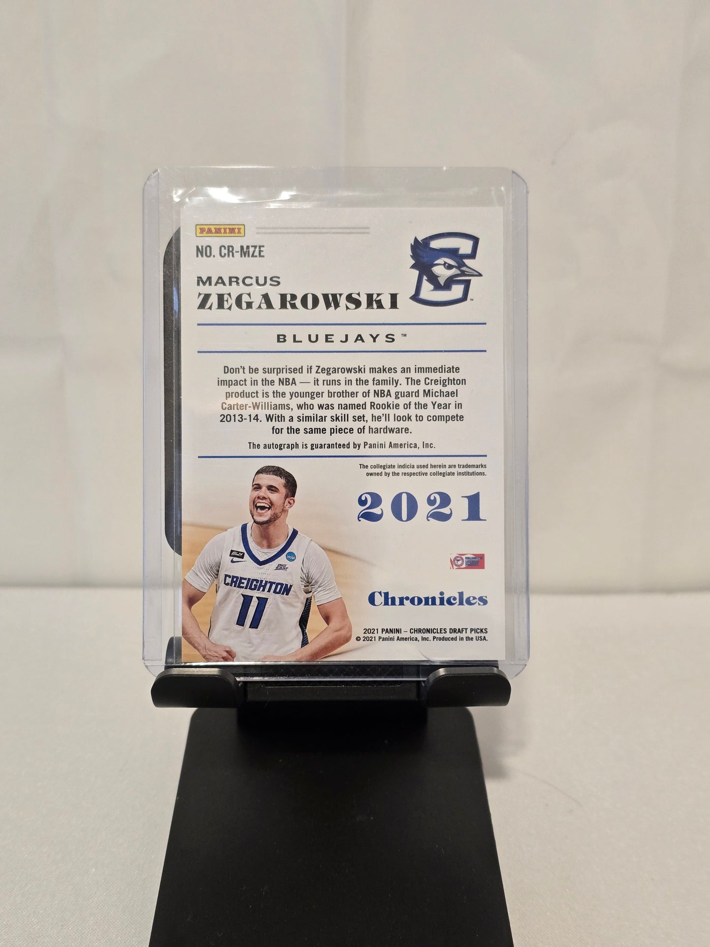 Marcus Zegarowski Creighton Chronicles Rookie Auto